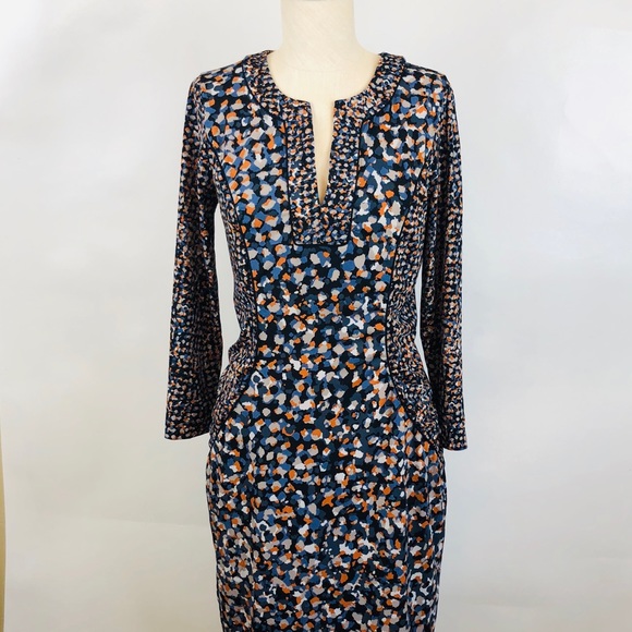 BCBGMAXAZRIA, Francine, Sz S, Navy/Multi Dress - Picture 2 of 8